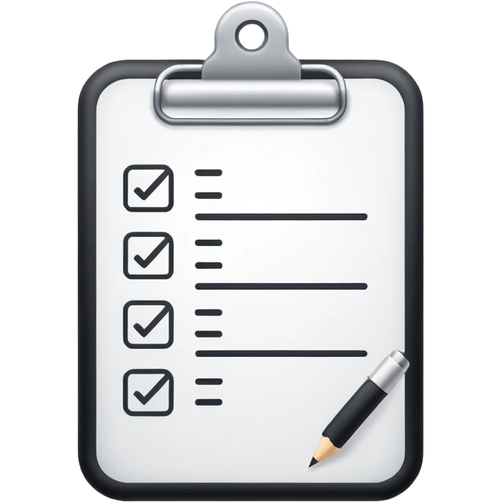 to do list icon. Transparent background emoji