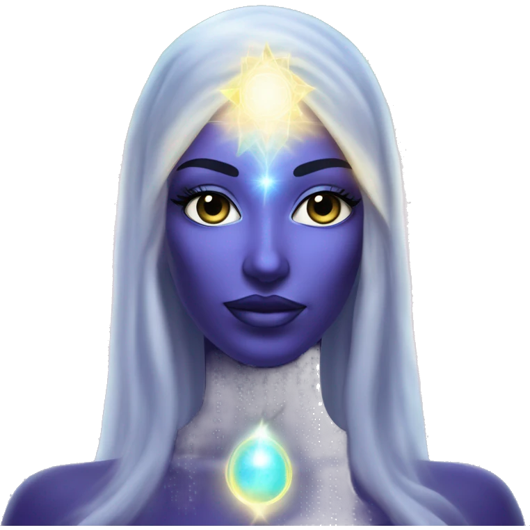 Pleiadian radiant glowing diva woman female third eye emoji