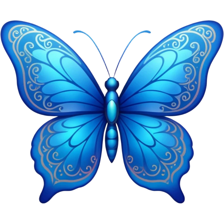 mariposa azul emoji
