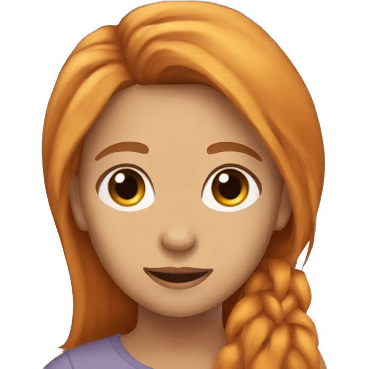 orange horse and light brown hair girl  emoji