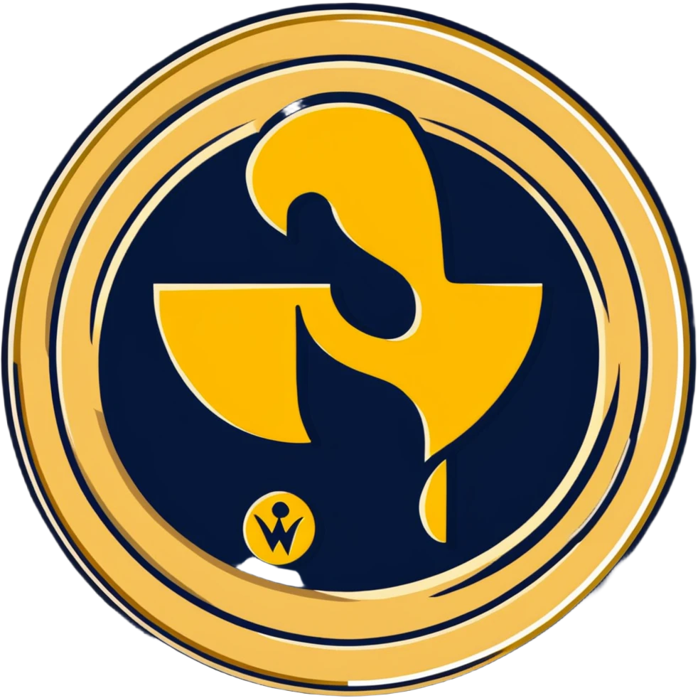 Wu-Tang Clan logo on a gold coin emoji