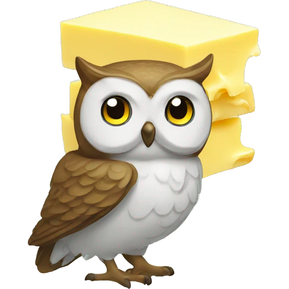 owl on top of butter emoji