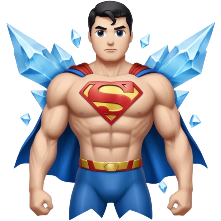 Superman vs ice emoji
