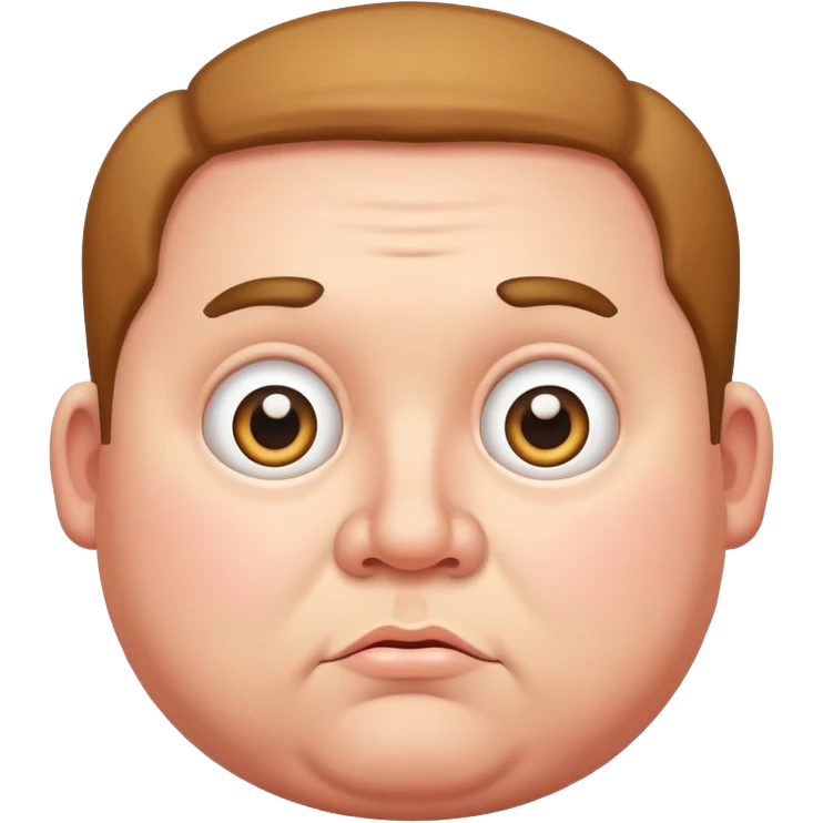 Fat man with big cute eyes emoji