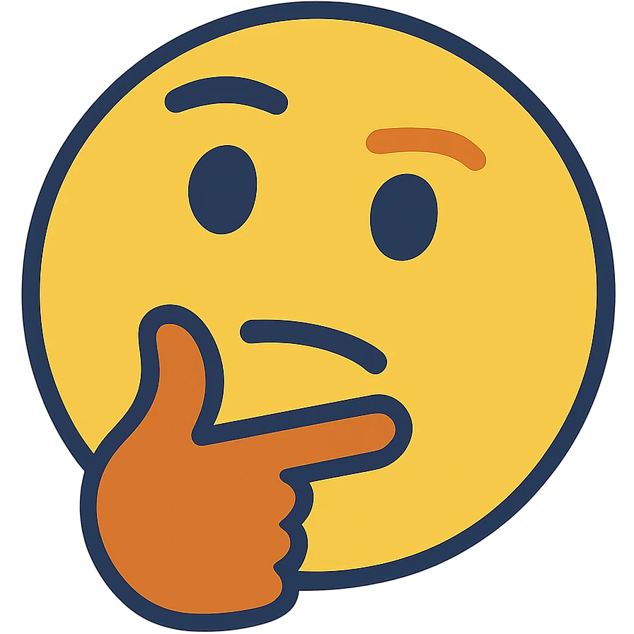 A thoughtful face smile emoji emoji