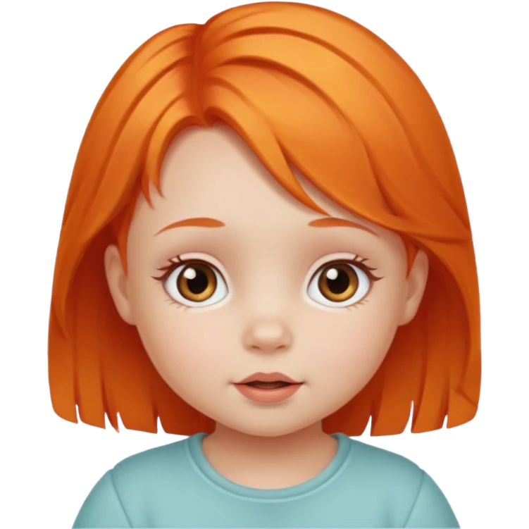 orange hair baby girl emoji