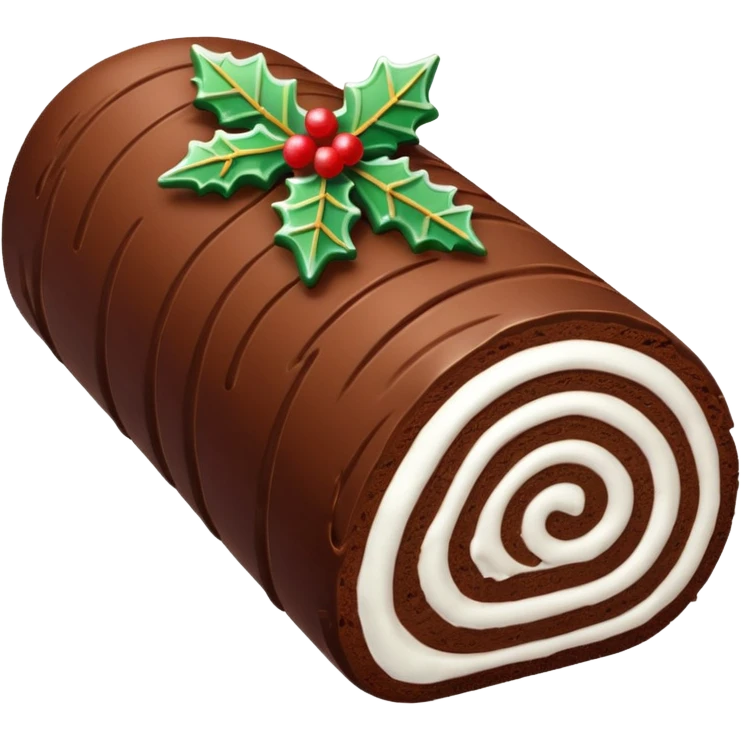 Xmas chocolate log emoji