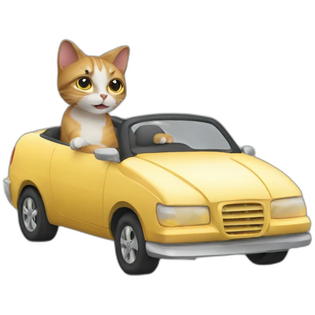 cat in a car emoji