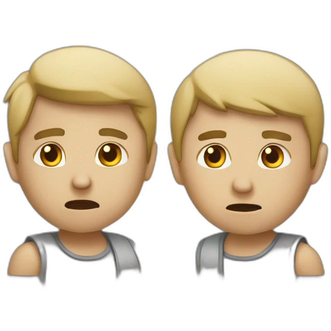 Two people argue emoji