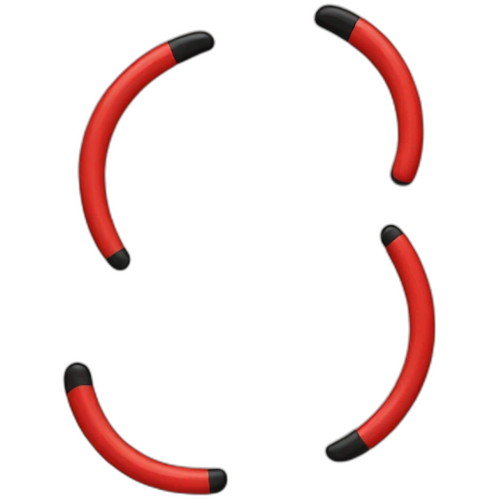 red and black horseshoe magnet emoji