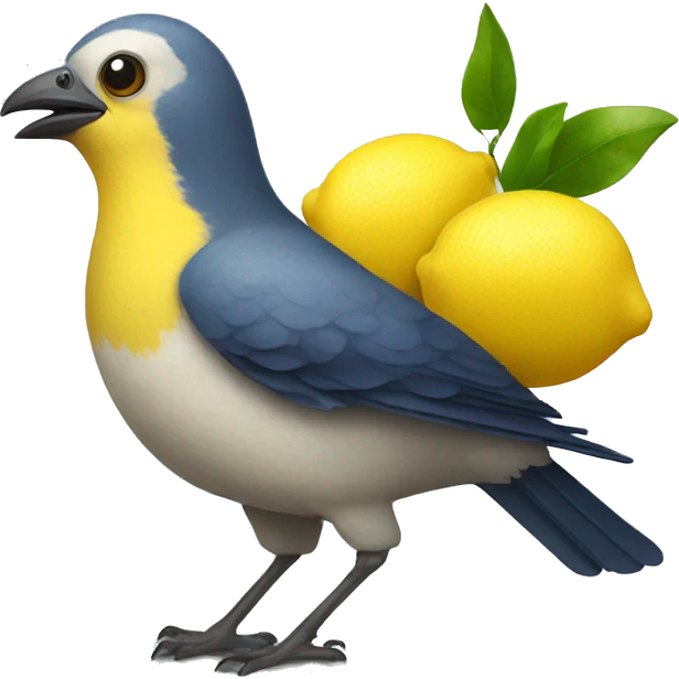 a bird delivering lemons emoji