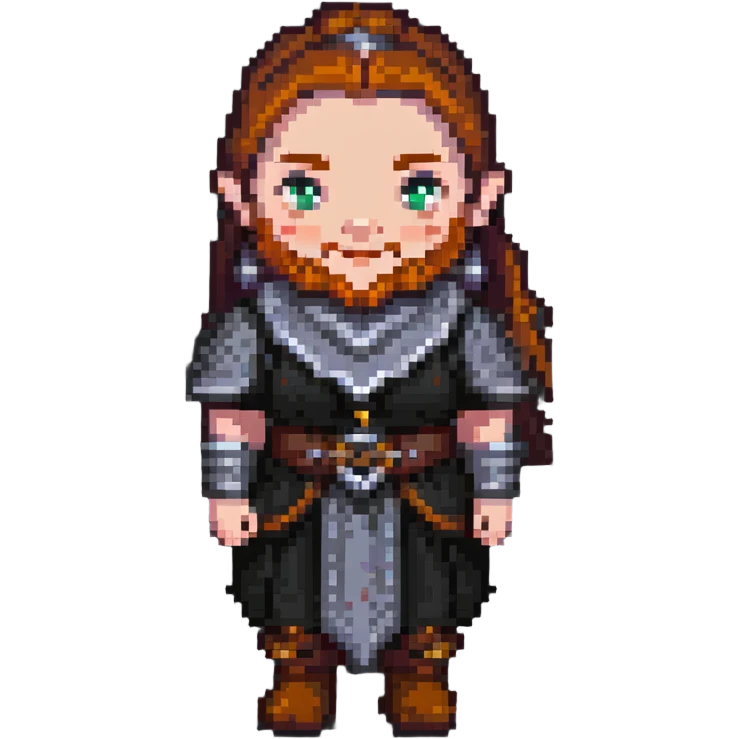 bearded female dwarf from DnD emoji