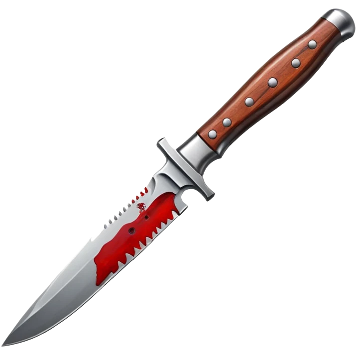 Survival Knife with blood emoji
