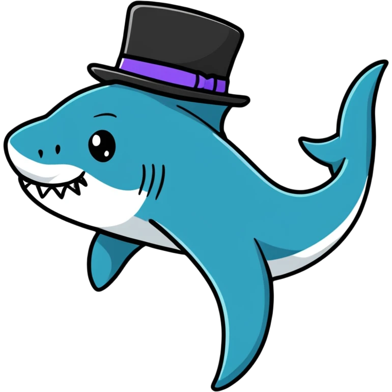shark in a top hat emoji