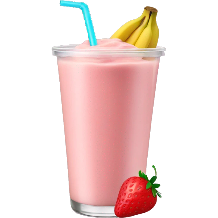 Strawberry banana smoothie emoji