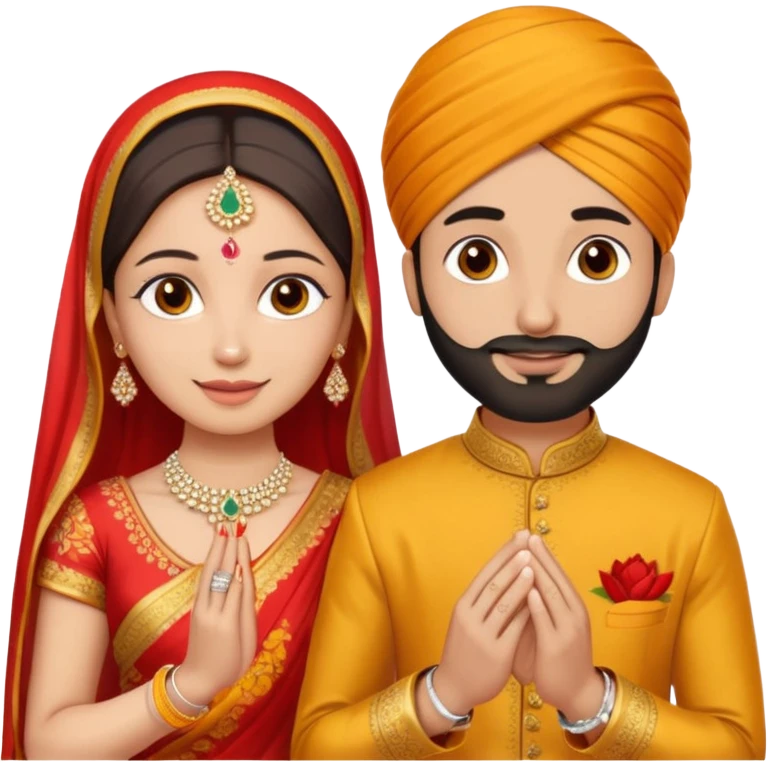 Two hands in a engagement..One hand of groom and one hand of bride. Bride hand - red/yellow saree. groom- light orange punjabi (oonly hands will be visible in the image). Groom's hand is holding a ring.*only the image of hand should be visible* emoji