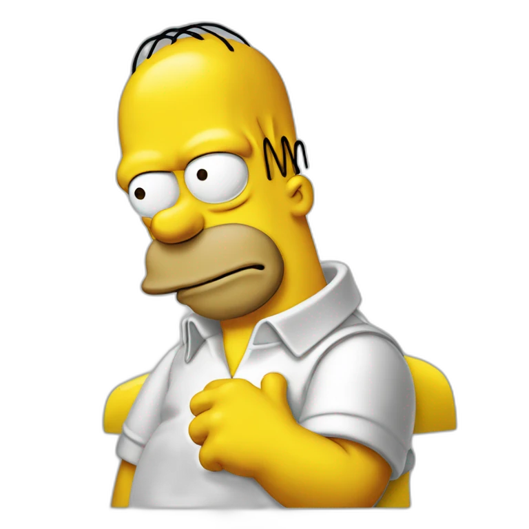 Homer Simpson qui réfléchi emoji
