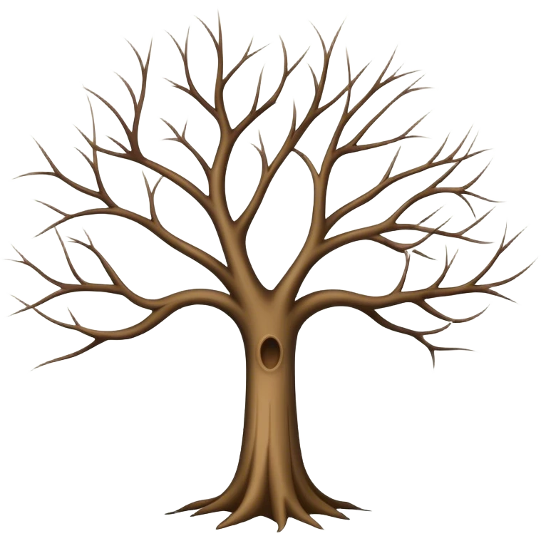 leafless tree emoji