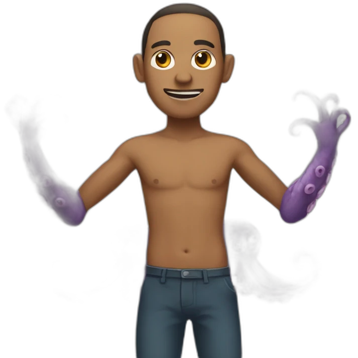 human with octopus arms emoji