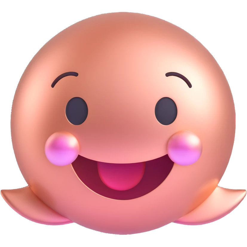 shiny metallic pink-gold rose gold emoji emoji