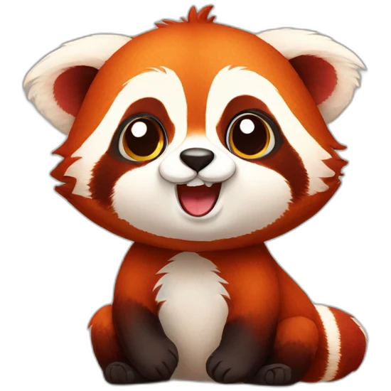 cute red panda emoji