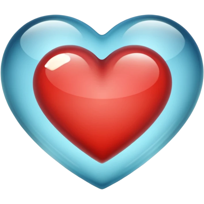 heart with a glass effect emoji