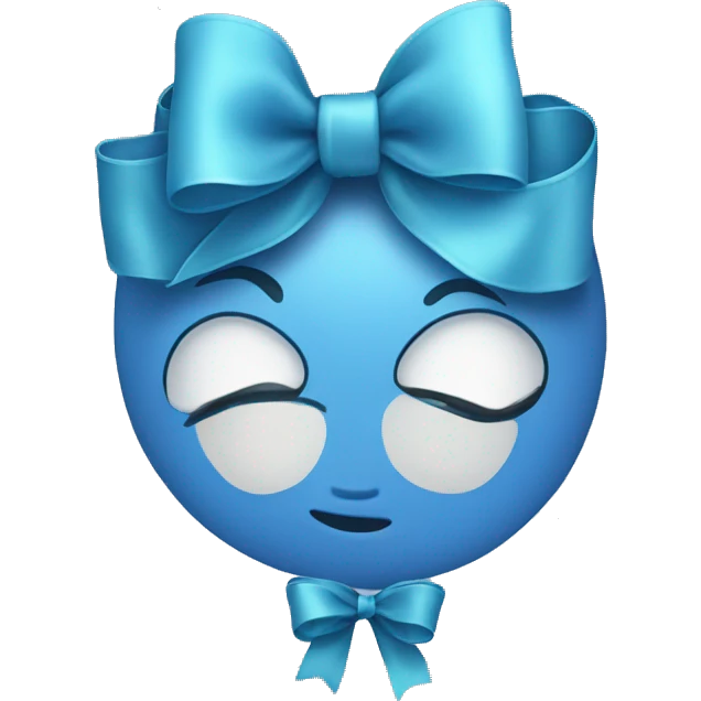 cute blue bow emoji
