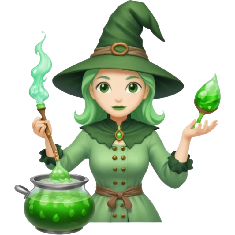 green witch cooking potion emoji