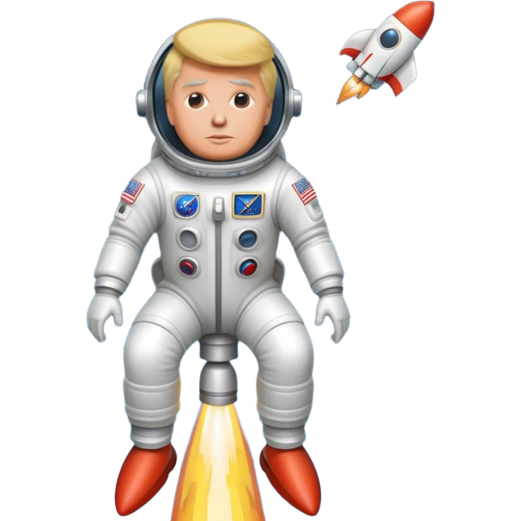 trump on rocket  emoji