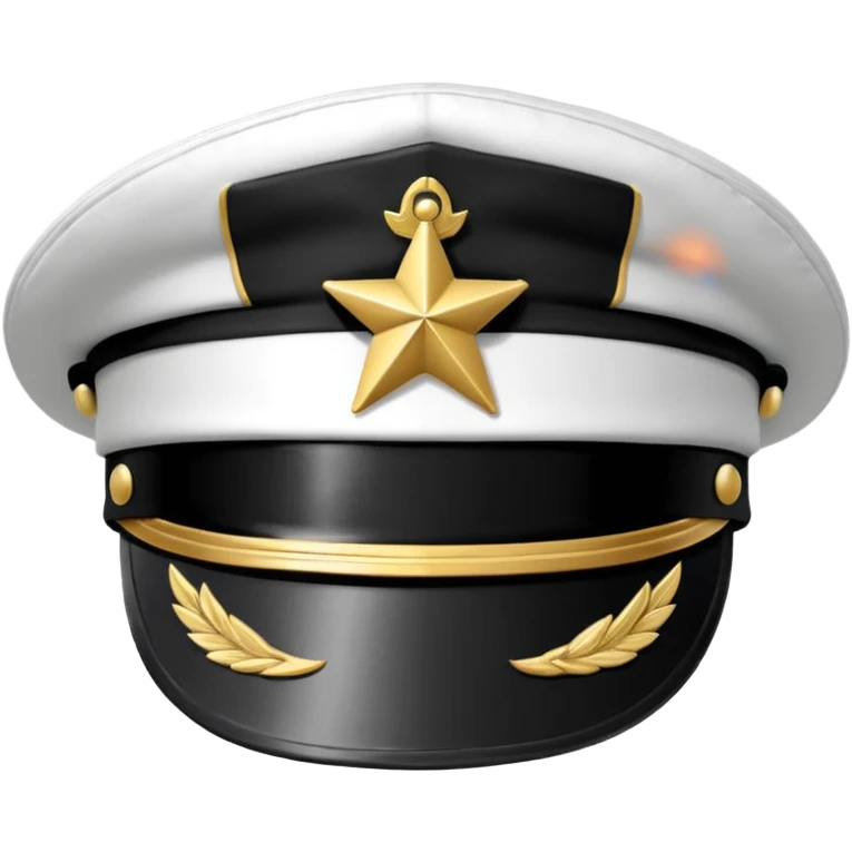 white captain hat closeup alone emoji
