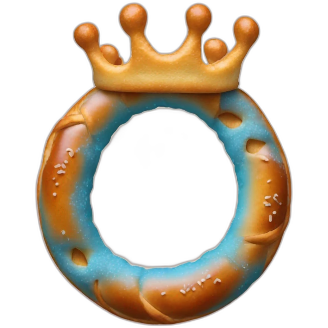 Pretzel as a crown emoji