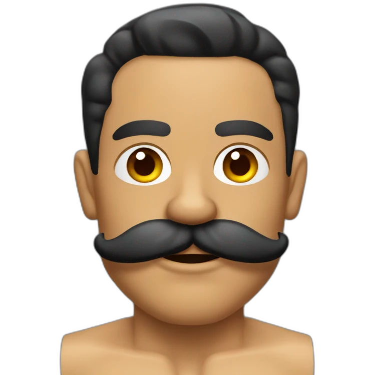 Muscles mustache expressive Cuban man emoji