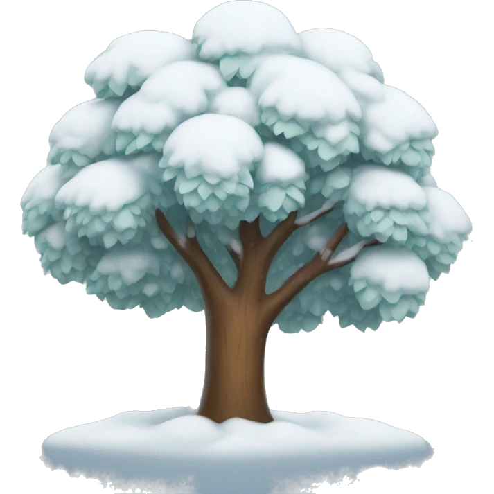 Trees covered by snow emoji