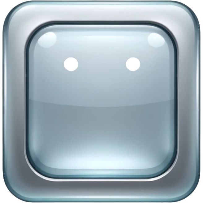 Silver Square glass emoji
