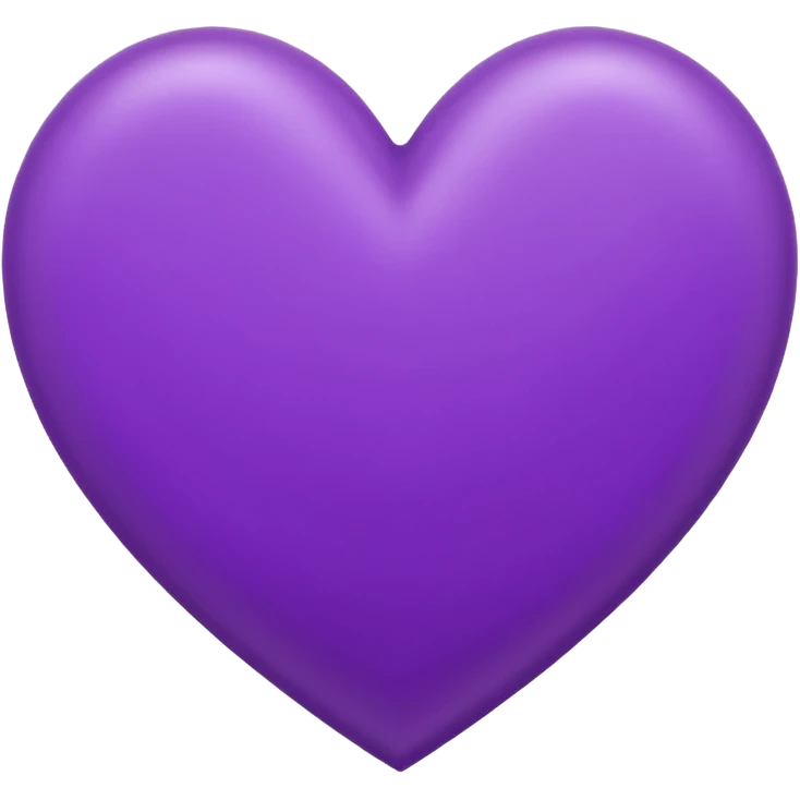 purple heart conour drwan by pencil on sheet of paper emoji