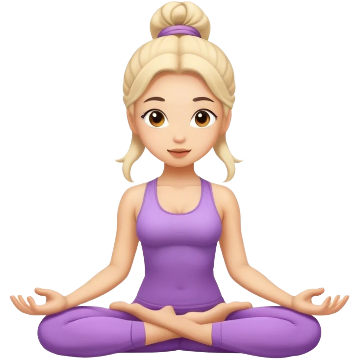 Cute yoga girl emoji