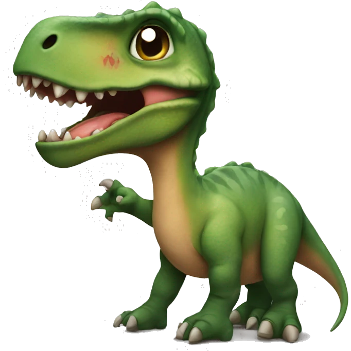 Dinosaur with tattoos emoji