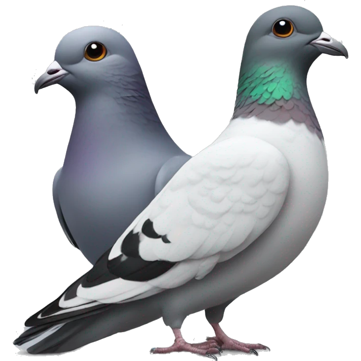 pigeon on top of other pigeon emoji