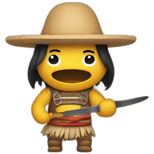 Aztèque avec couteau emoji