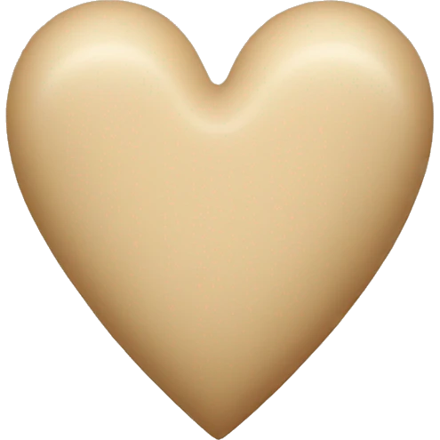 Beige heart  emoji