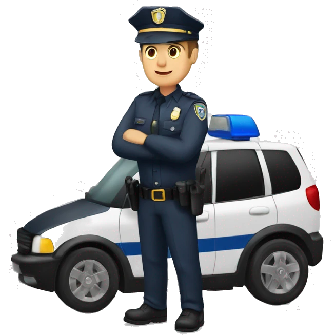 Policia de cordoba controlando un coche emoji