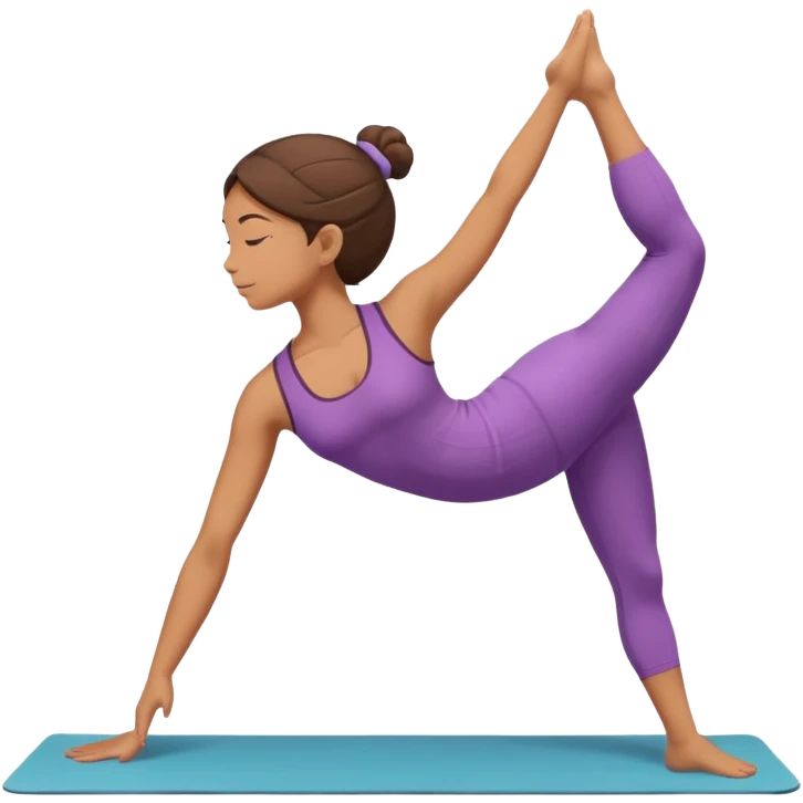 girl doing yoga full body emoji