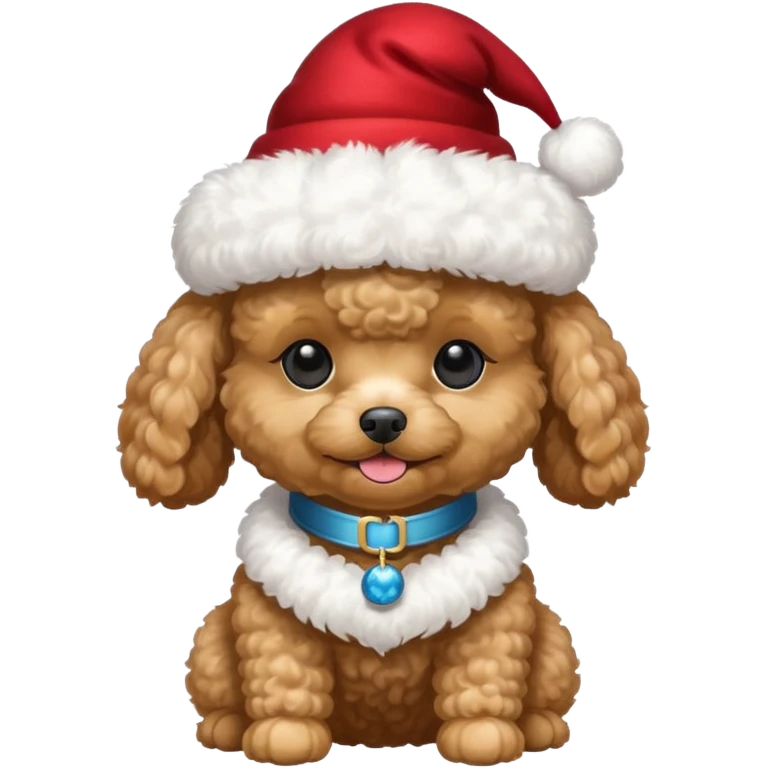 create a toy pudle with new years hat emoji