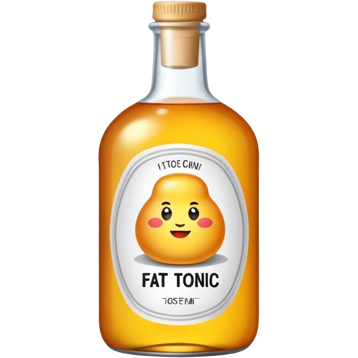 tonic bottle with label, fat bottle emoji