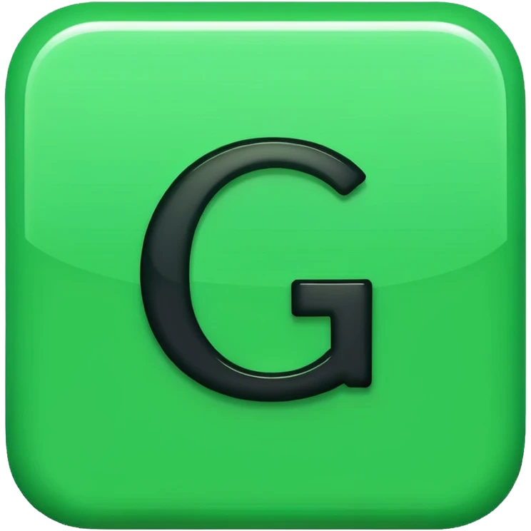 green square emoji that says "G" emoji