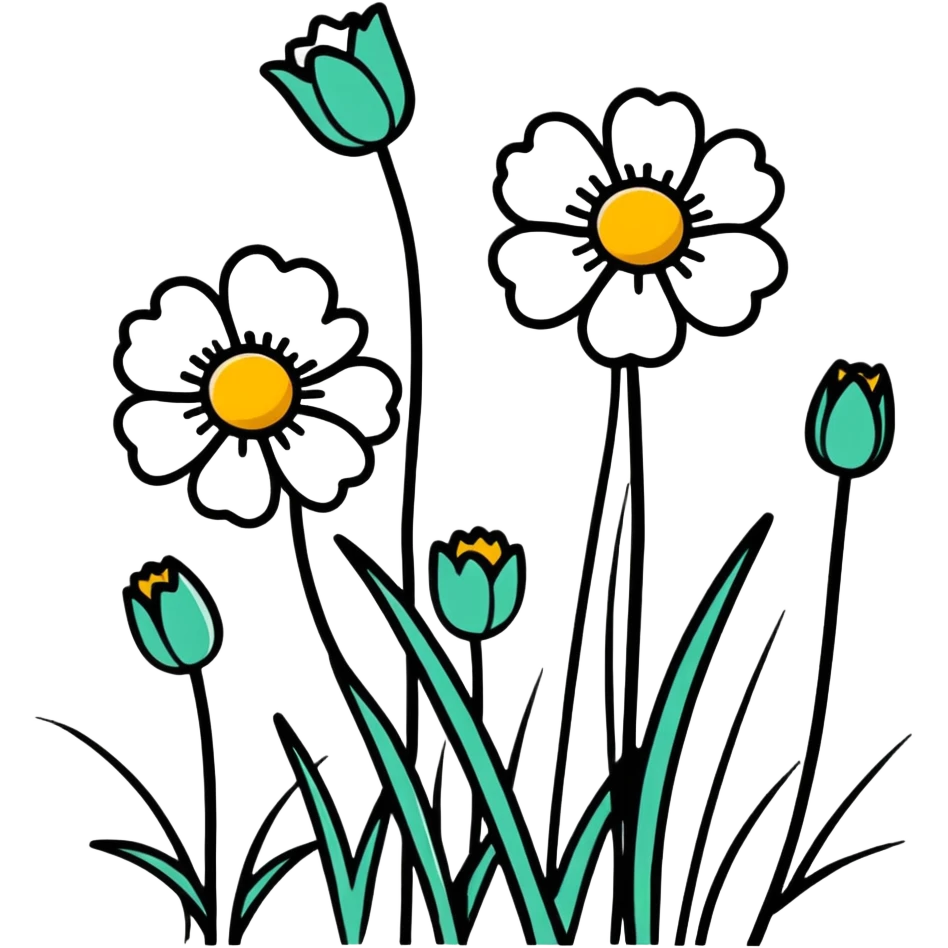 Happy birthday flowers emoji