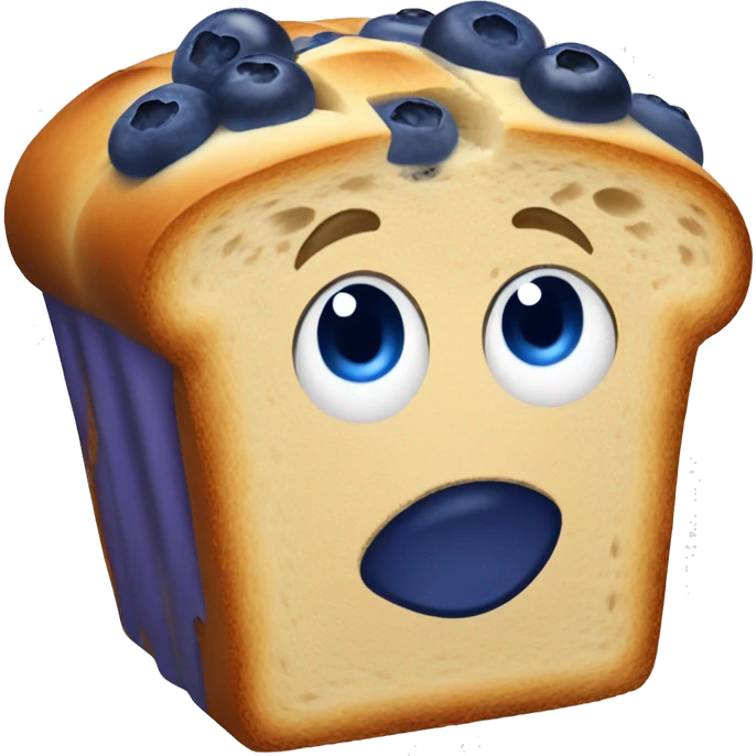 blueberry bread loaf emoji