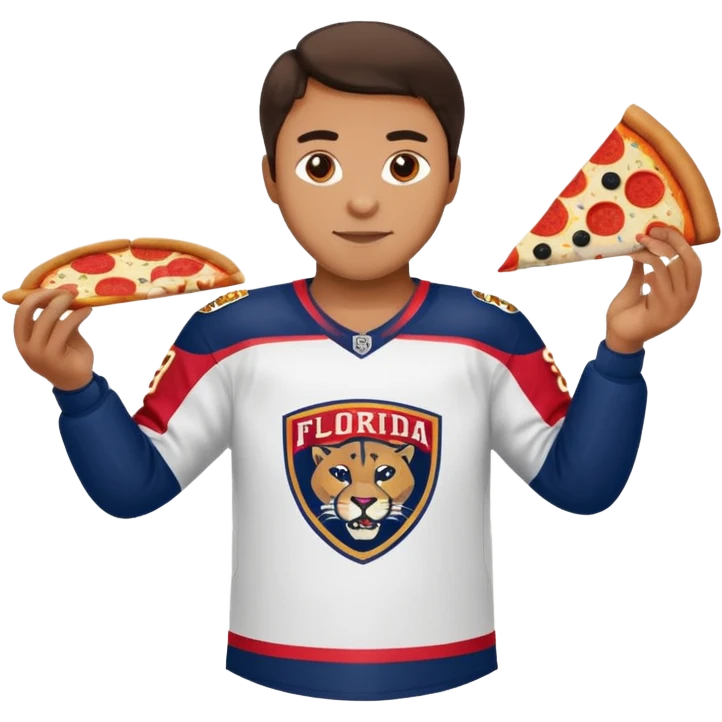 The galaxy with a with a Florida Panthers player
With a taco truck and a pizza truck
 emoji