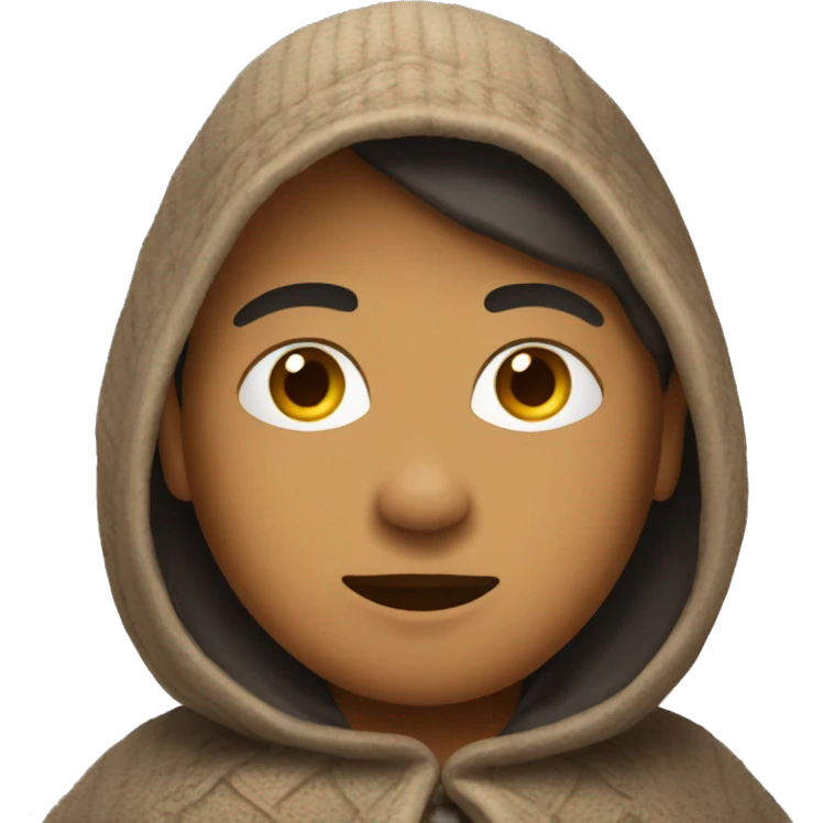 person with poncho without hat  emoji