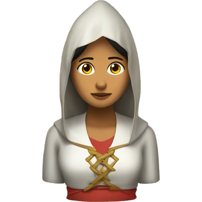 Chica trigueña pelirroja cobrizo rojizo emoji